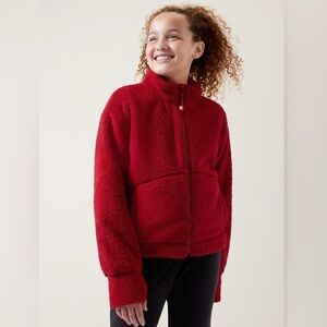Athleta Girls So Toasty Tugga Sherpa Jacket size X Large | 14 Like new!